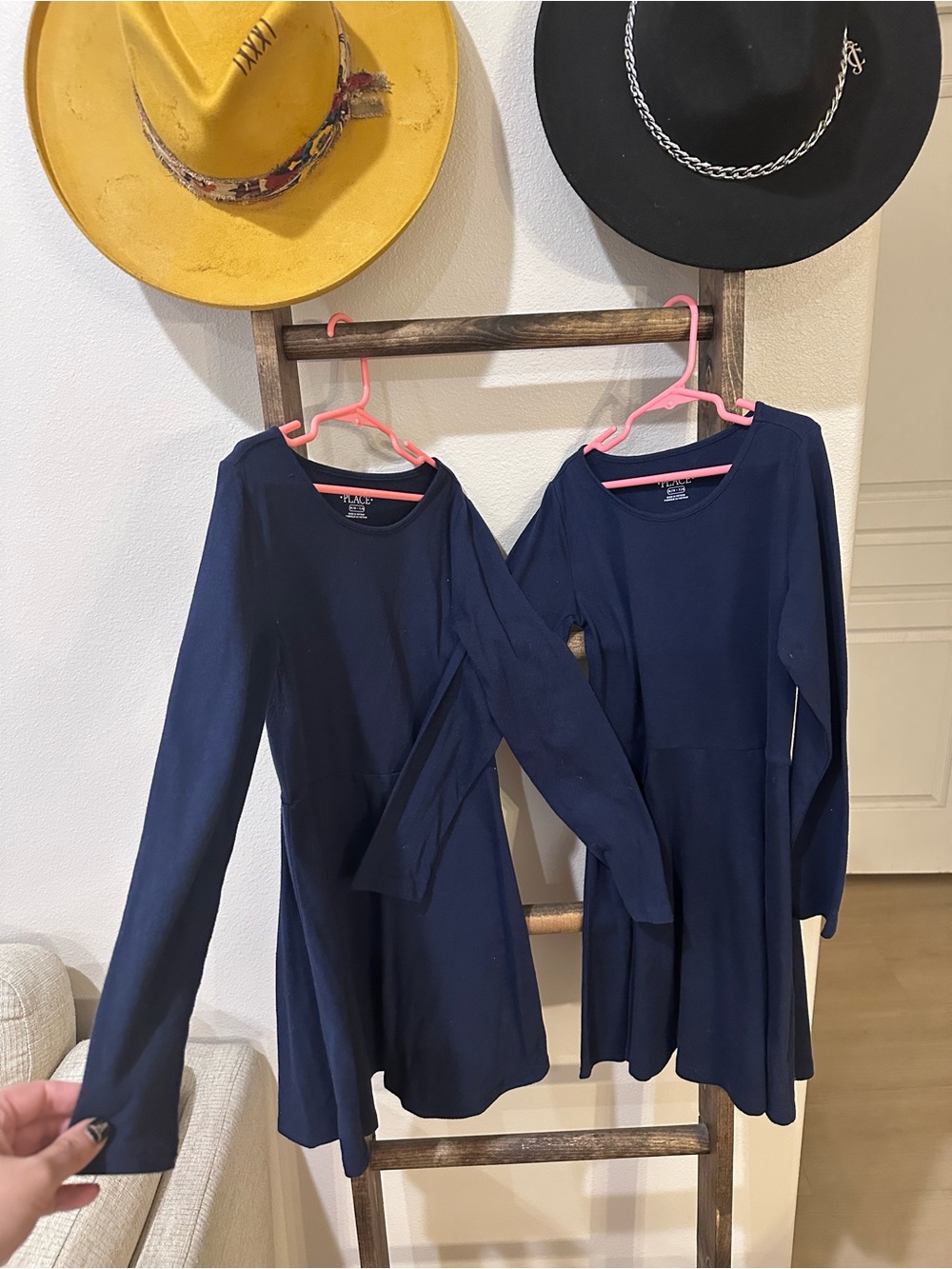 Children’s Place Navy Blue Girls Uniform Long Sleeve Dresses